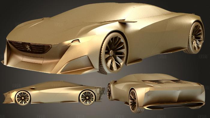 Peugeot Onyx concept 2012 stl model for CNC