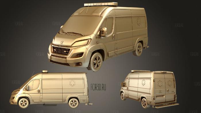 Peugeot Boxer Van Ambulance 2015 stl model for CNC