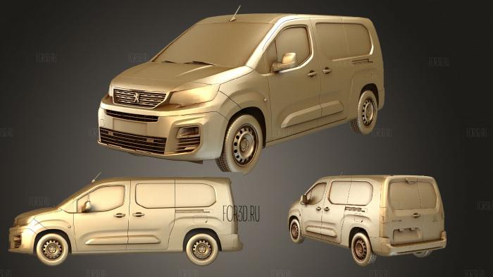Peugeot Partner UK spec Professional Van 2020 stl model for CNC