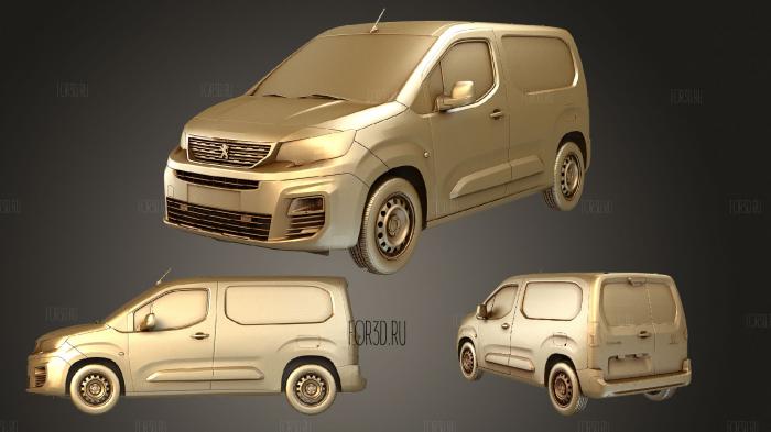 Peugeot Partner Van SWB 2021 stl model for CNC
