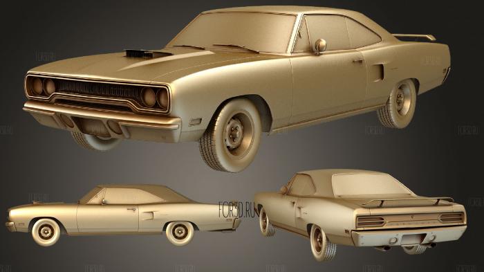 Plymouth Road Runner (RM23) 440 hardtop coupe 1970 stl model for CNC