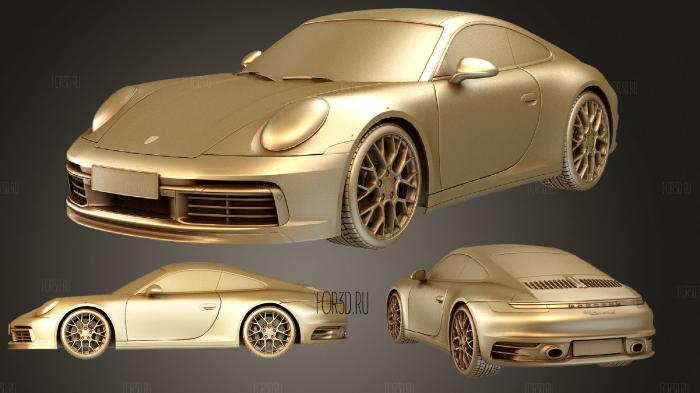 Porsche 911 carrera S stl model for CNC