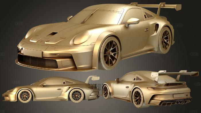 Porsche 911 GT3 Cup 2021 stl model for CNC