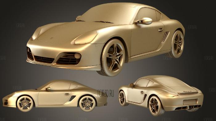 Porsche Cayman S 2011 stl model for CNC