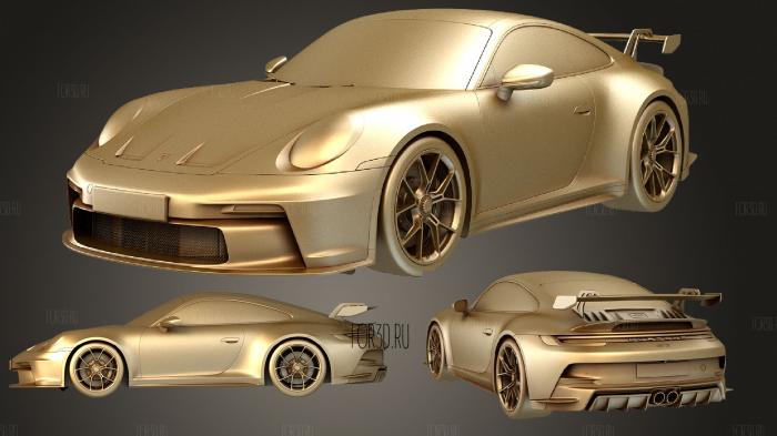 Porsche 911 gt3 2022 3d stl модель для ЧПУ