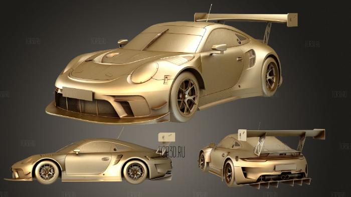 Porsche 911 GT3R 2019 stl model for CNC