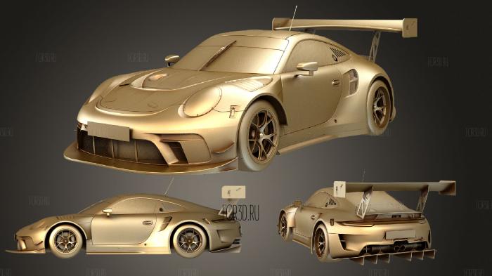 Porsche 911 GT3R 2019 3d stl модель для ЧПУ