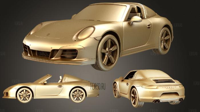 Porsche 911 Targa 4s Exclusive 2015 stl model for CNC