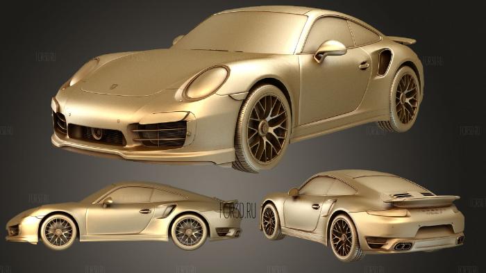 Porsche 911 turbo s 2013 (2) stl model for CNC