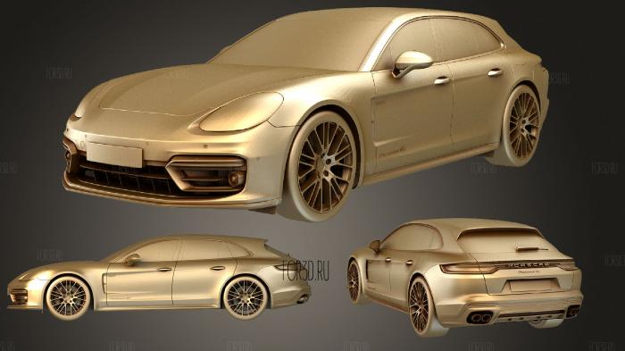 Porsche Panamera 4 e hybrid Sport Turismo 2021 stl model for CNC