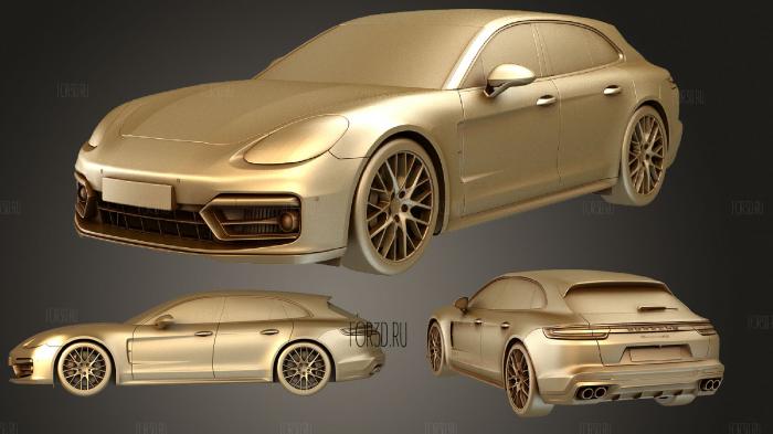 Porsche Panamera GTS Sport Turismo 2019 stl model for CNC