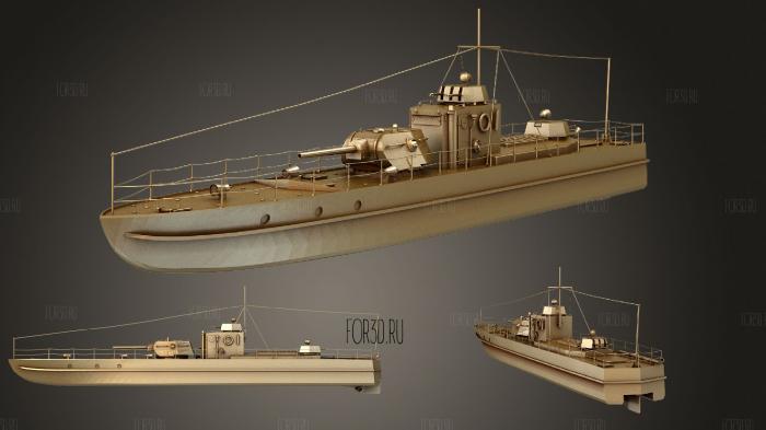 Project 1124 armored boat stl model for CNC
