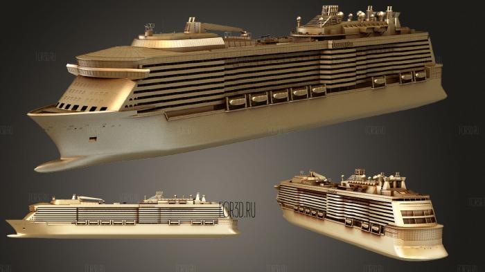 Quantum Of The Seas Cruise Ship stl model for CNC