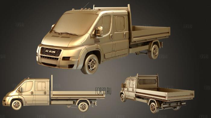 Ram Promaster Cargo Crew Cab Truck 2020 stl model for CNC