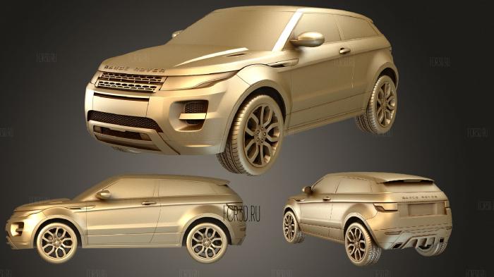 Range Rover Evoque 3door 2012 3d stl модель для ЧПУ