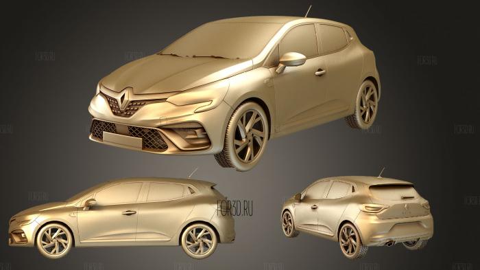 Renault Clio RS Line hatchback 2019 3D stl model for CNC