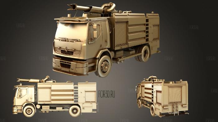 Renault Premium Lander Fire Truck 2axis 2011 stl model for CNC