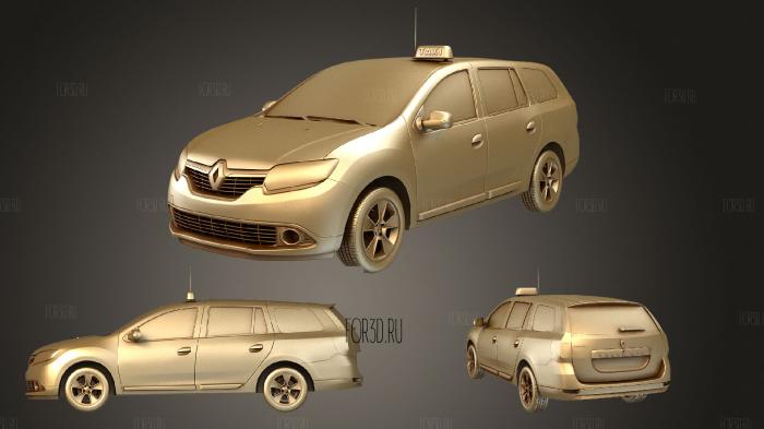 Renault logan mcv taxi 2016 stl model for CNC