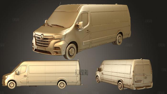 Renault Master L4H2 MiniBus 2020 stl model for CNC