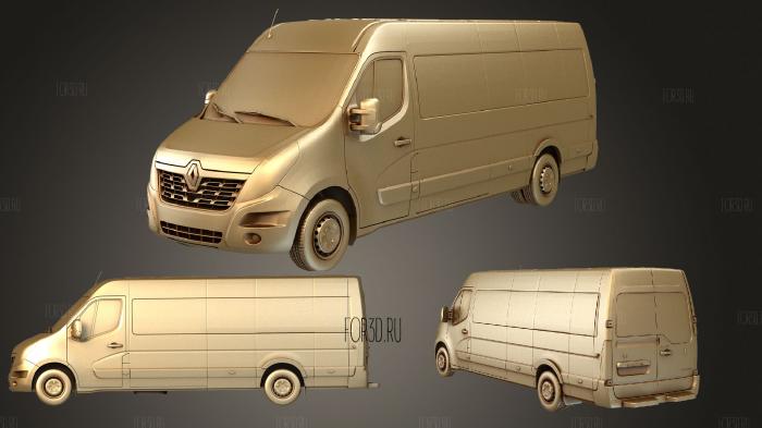 Renault Master L4H3 Mini Bus 2018 Fbx stl model for CNC