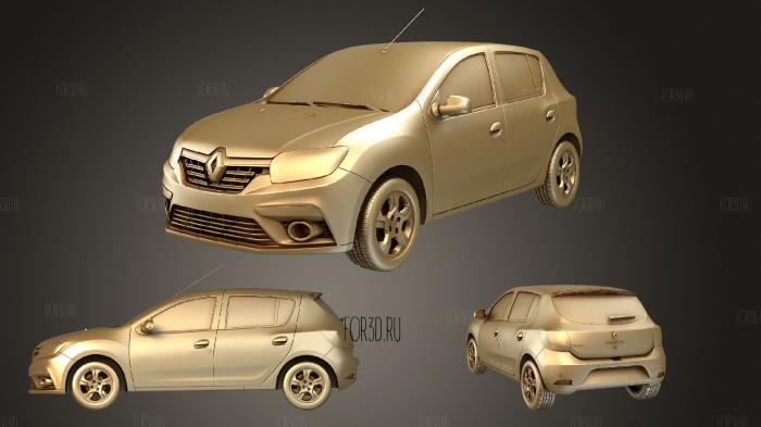 Renault Sandero 2018 stl model for CNC