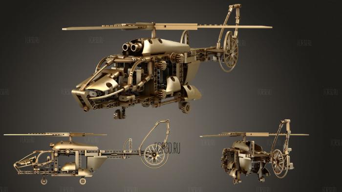 Rescue Helicopter 2012 stl model for CNC