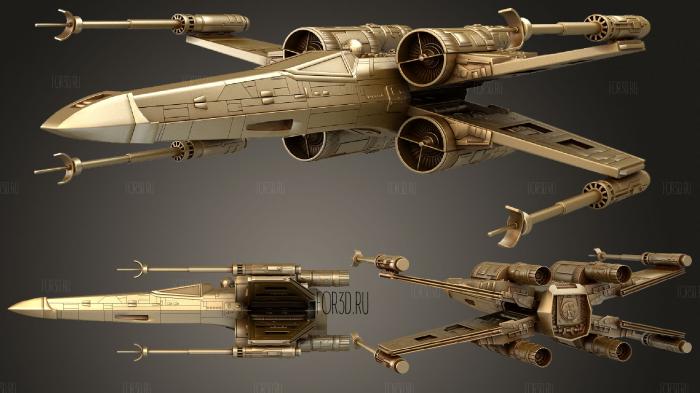 Истребитель Star Wars X Wing с интерьером