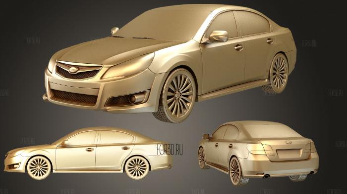 Subaru Legacy sedan 2010 stl model for CNC