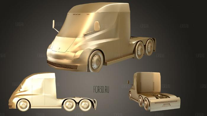 Tesla semi truck corona 2015 stl model for CNC