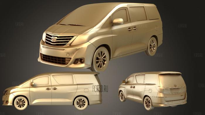 Toyota Alphard RU 2012 3d stl модель для ЧПУ