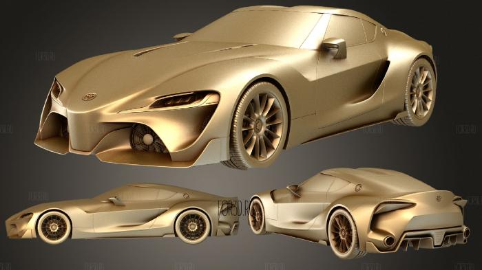 Toyota FT 1 Concept set stl model for CNC