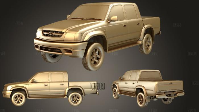 Toyota Hilux (Mk6) DoubleCab 2001 stl model for CNC