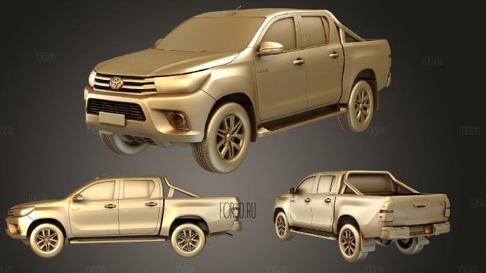 Toyota Hilux Double Cab 2016 hipoly stl model for CNC