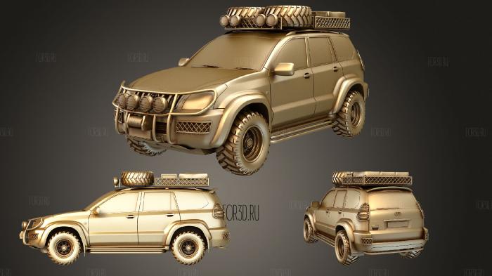 Toyota Land Cruiser Offroad stl model for CNC