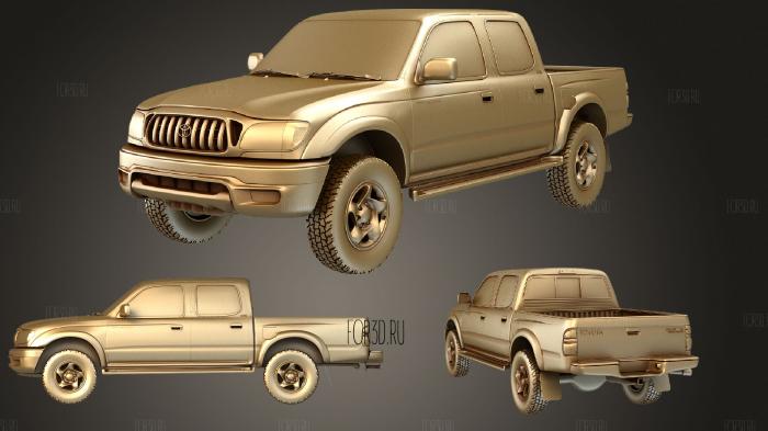 Toyota Tacoma (Mk1f) DoubleCab Limited 2001 stl model for CNC