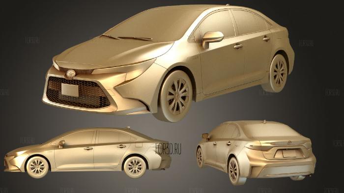 Toyota Corolla sedan hybrid US 2020 4 stl model for CNC