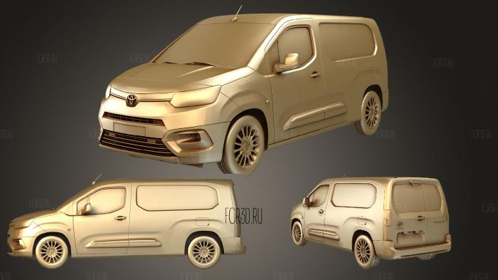 Toyota ProAce City LWB Van 2021 stl model for CNC