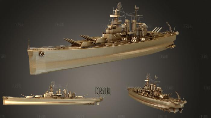 USS Carolina battleship stl model for CNC