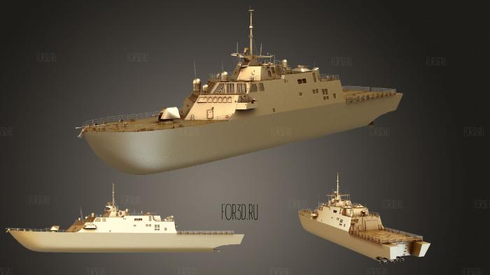 USS Independence LCS 1 stl model for CNC