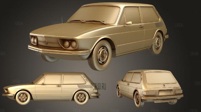 Volkswagen Brasilia 1980 stl model for CNC