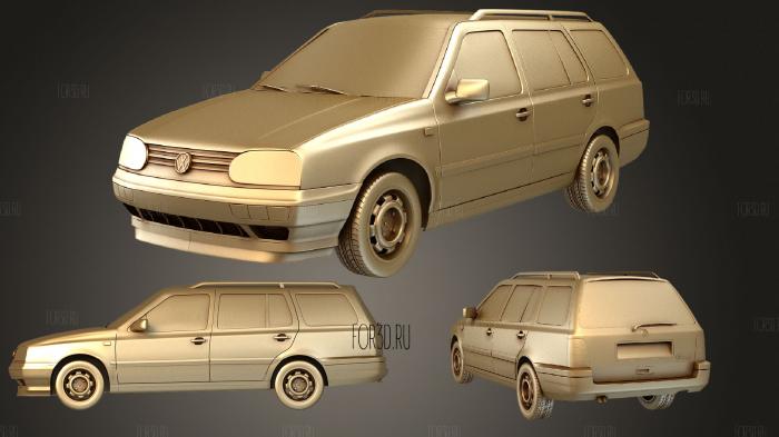 Volkswagen Golf (Mk3) (1H) variant 1993 stl model for CNC