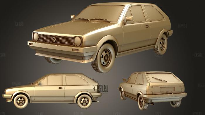 Volkswagen Polo (Mk2) (Typ 86C) coupe 1989 stl model for CNC