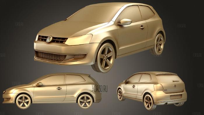Volkswagen Polo 3door 2010 stl model for CNC