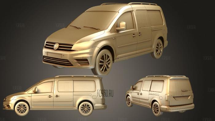 Volkswagen Caddy Maxi Crew Bus 2018 stl model for CNC