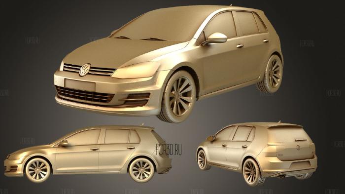 Volkswagen Golf 7 TSI 5D 2016 stl model for CNC