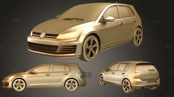 Volkswagen Golf GTI 5 door 2015 stl model for CNC