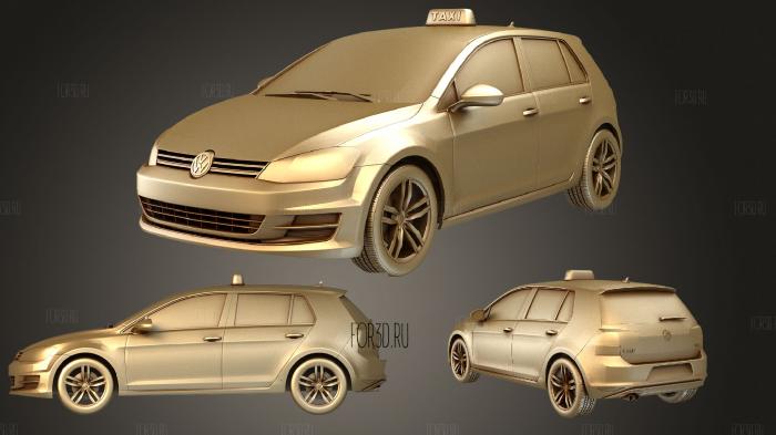 Volkswagen Golf TSI Taxi stl model for CNC