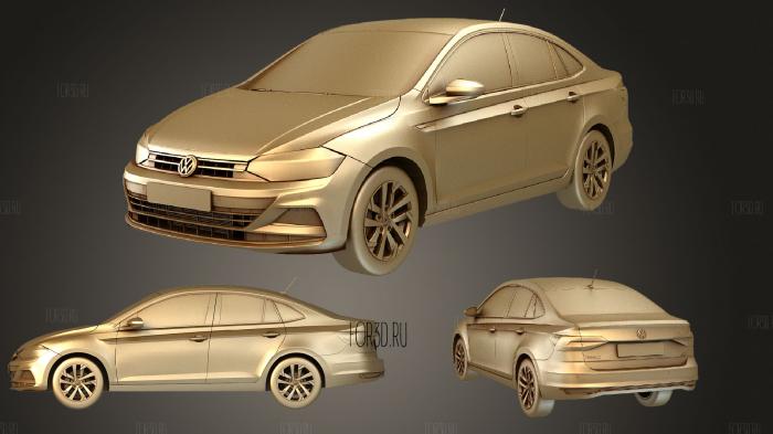 Volkswagen Polo Virtus 2018 2020 stl model for CNC