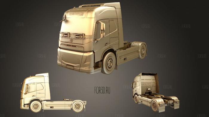 Volvo Electric Tractor Truck concept 2019 stl model for CNC