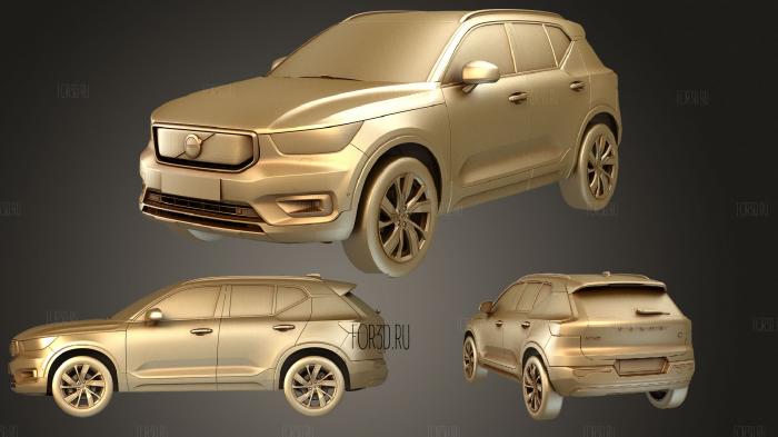 Volvo XC40 Recharge 2020 stl model for CNC